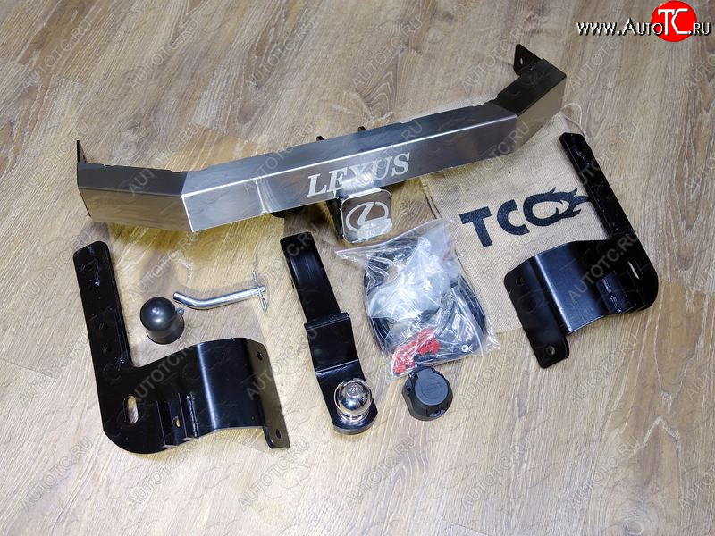 21 999 р. Фаркоп (тягово-сцепное устройство) TCC (Superior, надпись Lexus) Lexus LX570 J200 2-ой рестайлинг (2015-2022) (Оцинкованный, шар E - нержавейка)  с доставкой в г. Керчь