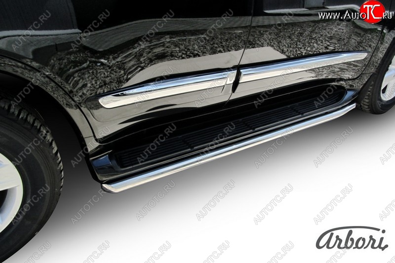 18 206 р. Защита штатных порогов Arbori (нержавейка, d57 mm). Lexus LX570 J200 1-ый рестайлинг (2012-2015)  с доставкой в г. Керчь