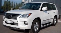 23 999 р. Защита переднего бампера (2 трубыØ75х42 и 42 мм, нержавейка) SLITKOFF  Lexus LX570  J200 (2012-2015) 1-ый рестайлинг  с доставкой в г. Керчь. Увеличить фотографию 4