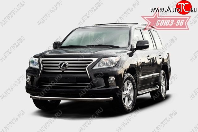 1 043 р. Защита переднего бампера труба d76 SOUZ_96 Lexus LX570 J200 1-ый рестайлинг (2012-2015)  с доставкой в г. Керчь
