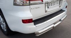 20 949 р. Защита заднего бампера (2 трубы Ø76 и 42 мм, нержавейка) SLITKOFF  Lexus LX570  J200 (2012-2015) 1-ый рестайлинг  с доставкой в г. Керчь. Увеличить фотографию 2