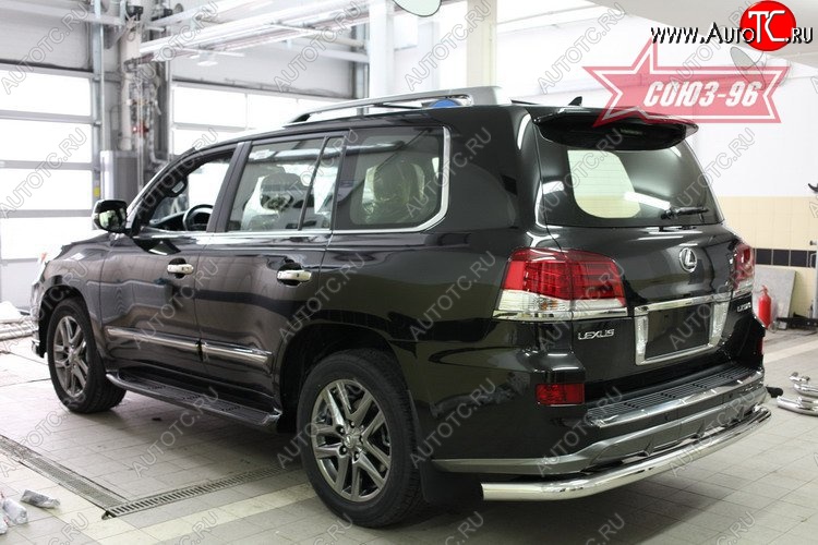 5 849 р. Защита заднего бампера Sport Souz-96 (d76) Lexus LX570 J200 1-ый рестайлинг (2012-2015)  с доставкой в г. Керчь