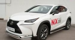 19 899 р. Защита переднего бампера (2 трубыØ75х42 и 63 мм, нержавейка) SLITKOFF Lexus NX200T Z10 (2014-2017)  с доставкой в г. Керчь. Увеличить фотографию 4