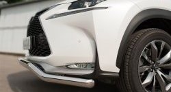 15 999 р. Защита переднего бампера (Ø63 мм волна, нержавейка, F-SPORT) SLITKOFF  Lexus NX200T  Z10 (2014-2017)  с доставкой в г. Керчь. Увеличить фотографию 3