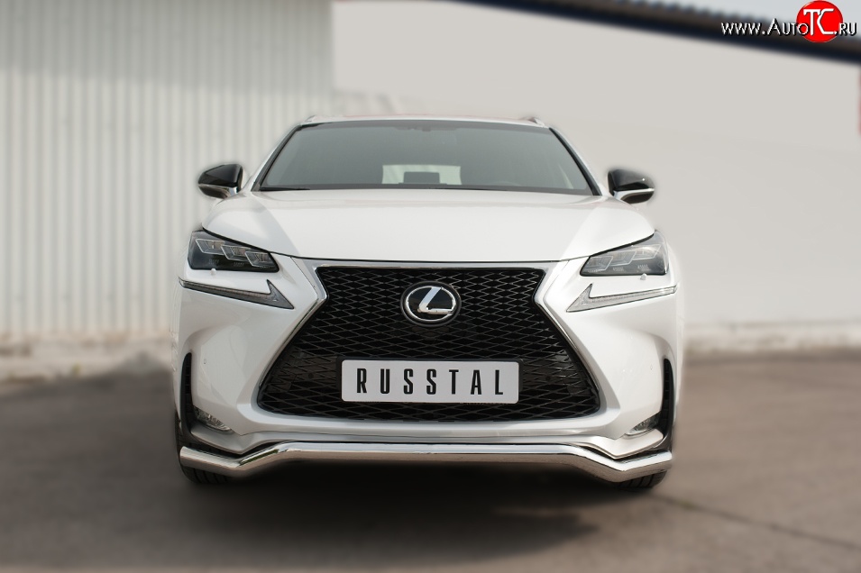 15 999 р. Защита переднего бампера (Ø63 мм волна, нержавейка, F-SPORT) SLITKOFF  Lexus NX200T  Z10 (2014-2017)  с доставкой в г. Керчь
