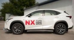 19 999 р. Защита порогов из круглой трубы диаметром 63 мм F SPORT SLITKOFF  Lexus NX200T  Z10 (2014-2017)  с доставкой в г. Керчь. Увеличить фотографию 3