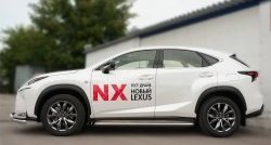 77 999 р. Широкая защита порогов F SPORT Russtal Lexus NX200T Z10 (2014-2017) (Текстура поверхности листа №1)  с доставкой в г. Керчь. Увеличить фотографию 4