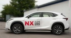 77 999 р. Широкая защита порогов F SPORT Russtal Lexus NX200T Z10 (2014-2017) (Текстура поверхности листа №1)  с доставкой в г. Керчь. Увеличить фотографию 6