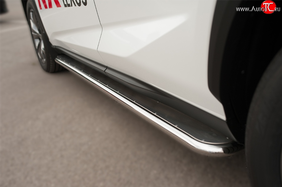 77 999 р. Широкая защита порогов F SPORT Russtal Lexus NX200T Z10 (2014-2017) (Текстура поверхности листа №1)  с доставкой в г. Керчь