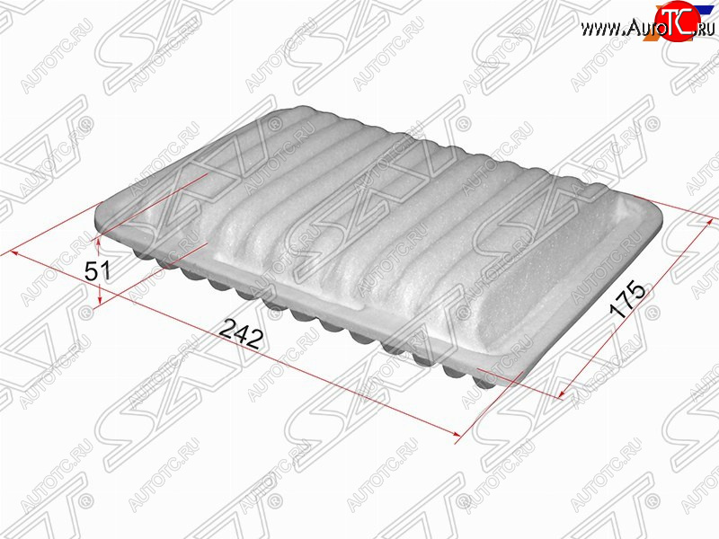 267 р. Фильтр воздушный двигателя SAT  Lexus NX200  Z10 (2014-2021), Lexus NX200T  Z10 (2014-2017), Lexus NX300h  Z10 (2014-2017), Toyota Corolla  E150 (2006-2013), Toyota Harrier  XU60 (2013-2020), Toyota Ist  XP110 (2007-2016), Toyota Ractis (2010-2016), Toyota RAV4 ( XA30,  XA305,  XA40) (2003-2019), Toyota Vitz  XP90 (2005-2010), Toyota Yaris ( XP90,  XP130) (2005-2014)  с доставкой в г. Керчь