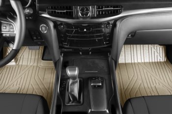 8 449 р. Коврик в салони премиум-класса Kvest (бежевый/черный) Lexus NX200T Z10 (2014-2017)  с доставкой в г. Керчь. Увеличить фотографию 2