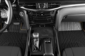 8 449 р. Коврик в салони премиум-класса Kvest (черный/бежевый) Lexus NX200T Z10 (2014-2017)  с доставкой в г. Керчь. Увеличить фотографию 2