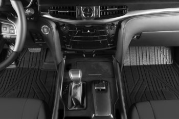 8 449 р. Коврик в салони премиум-класса Kvest (черный/серый) Lexus NX200T Z10 (2014-2017)  с доставкой в г. Керчь. Увеличить фотографию 2