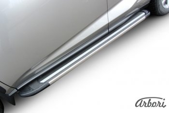 12 509 р. Порожки для ног Arbori Luxe Black  Lexus NX300h  Z10 (2014-2017) дорестайлинг  с доставкой в г. Керчь. Увеличить фотографию 2