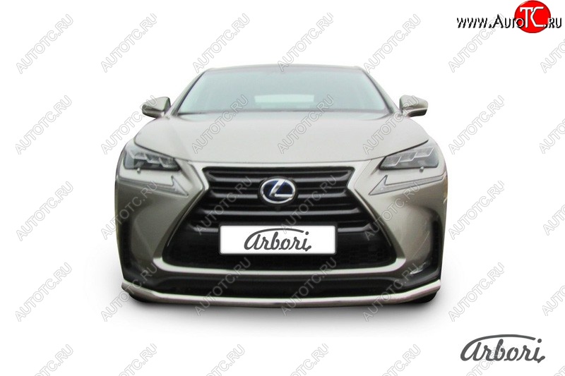 13 319 р. Защита переднего бампера Arbori (радиусная, нержавейка, 1 труба d57 mm). Lexus NX300h Z10 дорестайлинг (2014-2017)  с доставкой в г. Керчь