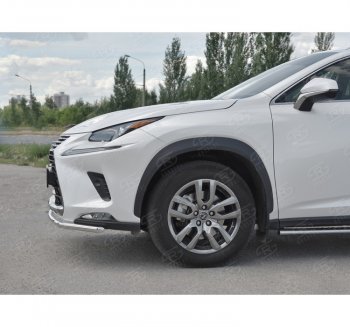 15 849 р. Защита переднего бампера (Ø42 мм, нержавейка) SLITKOFF  Lexus NX300h  Z10 (2014-2017) дорестайлинг  с доставкой в г. Керчь. Увеличить фотографию 2