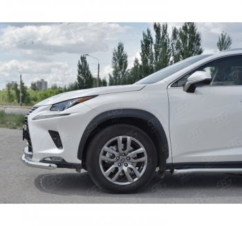 17 849 р. Защита переднего бампера (Ø63 мм, нержавейка) SLITKOFF  Lexus NX300h  Z10 (2014-2017) дорестайлинг  с доставкой в г. Керчь. Увеличить фотографию 2