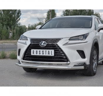 17 849 р. Защита переднего бампера (Ø63 мм, нержавейка) SLITKOFF  Lexus NX300h  Z10 (2014-2017) дорестайлинг  с доставкой в г. Керчь. Увеличить фотографию 3
