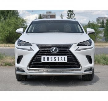 17 849 р. Защита переднего бампера (Ø63 мм, нержавейка) SLITKOFF  Lexus NX300h  Z10 (2014-2017) дорестайлинг  с доставкой в г. Керчь. Увеличить фотографию 4