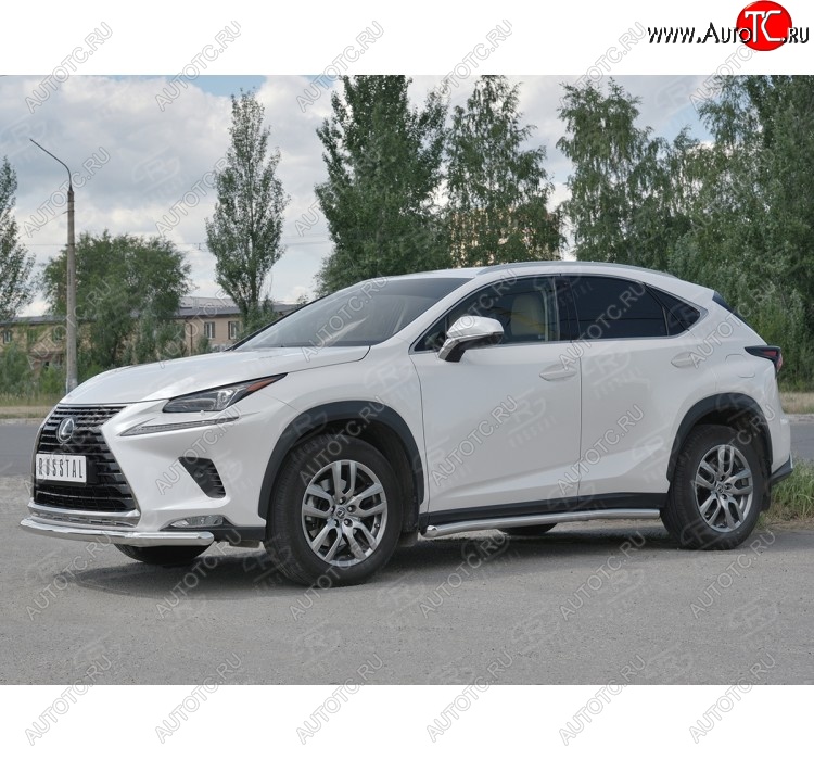 17 849 р. Защита переднего бампера (Ø63 мм, нержавейка) SLITKOFF  Lexus NX300h  Z10 (2014-2017) дорестайлинг  с доставкой в г. Керчь
