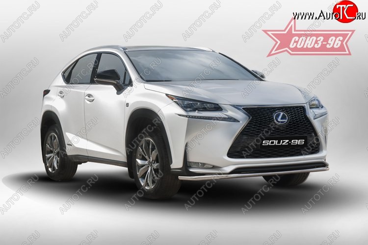 14 264 р. Защита переднего бампера одинарная Souz-96 (d42). Lexus NX200 Z10 дорестайлинг (2014-2017)  с доставкой в г. Керчь