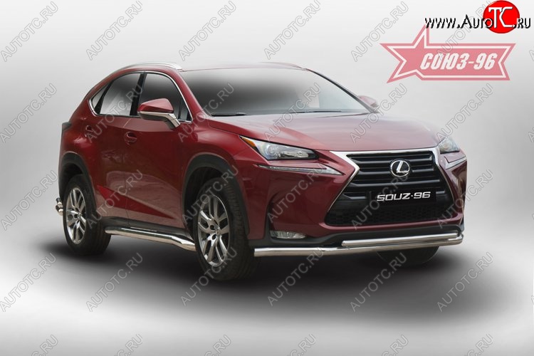 22 769 р. Защита переднего бампера одинарная Souz-96 (d60/42). Lexus NX200 Z10 дорестайлинг (2014-2017)  с доставкой в г. Керчь