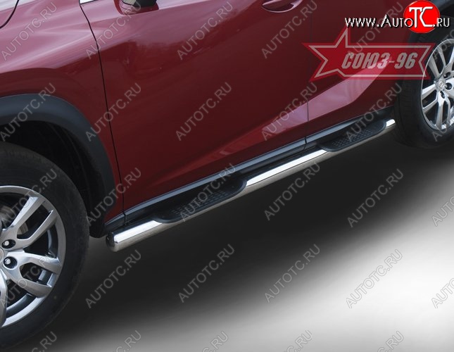 18 089 р. Защита порогов с проступью Souz-96 (d76) Lexus NX200T Z10 (2014-2017)  с доставкой в г. Керчь