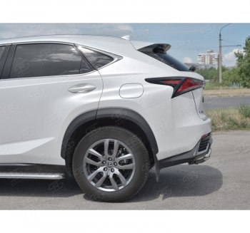 17 899 р. Защита заднего бампера (Ø63 мм, нержавейка) SLITKOFF  Lexus NX300h  Z10 (2014-2017) дорестайлинг  с доставкой в г. Керчь. Увеличить фотографию 2