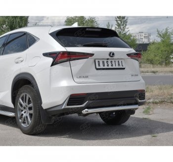 17 899 р. Защита заднего бампера (Ø63 мм, нержавейка) SLITKOFF  Lexus NX300h  Z10 (2014-2017) дорестайлинг  с доставкой в г. Керчь. Увеличить фотографию 3