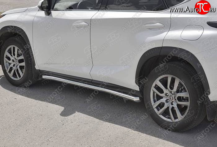 19 999 р. Защита порогов на SLITKOFF (труба d63) нержавейка  Lexus NX300h  Z10 (2014-2017) дорестайлинг  с доставкой в г. Керчь