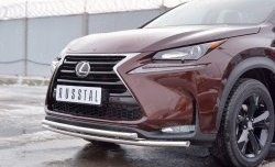16 999 р. Защита переднего бампера (2 трубыØ42 мм, нержавейка) SLITKOFF Lexus NX200 Z10 дорестайлинг (2014-2017)  с доставкой в г. Керчь. Увеличить фотографию 4