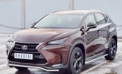 14 999 р. Защита переднего бампера (Ø42 мм, волна, нержавейка) SLITKOFF Lexus NX200 Z10 дорестайлинг (2014-2017)  с доставкой в г. Керчь. Увеличить фотографию 2