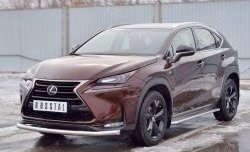 15 999 р. Защита переднего бампера (Ø63 мм, нержавейка) SLITKOFF Lexus NX200 Z10 дорестайлинг (2014-2017)  с доставкой в г. Керчь. Увеличить фотографию 2