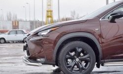 18 799 р. Защита переднего бампера (2 трубыØ63 и 42 мм, нержавейка) SLITKOFF Lexus NX200 Z10 дорестайлинг (2014-2017)  с доставкой в г. Керчь. Увеличить фотографию 3