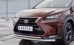 18 799 р. Защита переднего бампера (2 трубыØ63 и 42 мм, нержавейка) SLITKOFF Lexus NX200 Z10 дорестайлинг (2014-2017)  с доставкой в г. Керчь. Увеличить фотографию 4