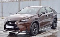 16 949 р. Защита переднего бампера (Ø63 мм волна, нержавейка) SLITKOFF Lexus NX200 Z10 дорестайлинг (2014-2017)  с доставкой в г. Керчь. Увеличить фотографию 2