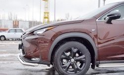 16 949 р. Защита переднего бампера (Ø63 мм волна, нержавейка) SLITKOFF Lexus NX200 Z10 дорестайлинг (2014-2017)  с доставкой в г. Керчь. Увеличить фотографию 3
