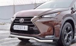 16 949 р. Защита переднего бампера (Ø63 мм волна, нержавейка) SLITKOFF Lexus NX200 Z10 дорестайлинг (2014-2017)  с доставкой в г. Керчь. Увеличить фотографию 4