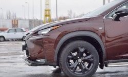 11 599 р. Защита переднего бампера (Ø75х42 мм, нержавейка) Russtal Lexus NX200 Z10 дорестайлинг (2014-2017)  с доставкой в г. Керчь. Увеличить фотографию 3