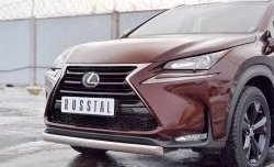 11 599 р. Защита переднего бампера (Ø75х42 мм, нержавейка) Russtal Lexus NX200 Z10 дорестайлинг (2014-2017)  с доставкой в г. Керчь. Увеличить фотографию 4