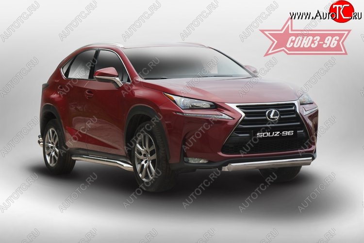 18 269 р. Защита переднего бампера из овальной трубы (d75х42) Souz-96 Lexus NX200 Z10 дорестайлинг (2014-2017)  с доставкой в г. Керчь