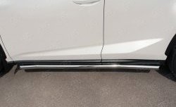 21 599 р. Защита порогов из круглой трубы диаметром 63 мм SLITKOFF Lexus NX200 Z10 дорестайлинг (2014-2017)  с доставкой в г. Керчь. Увеличить фотографию 3