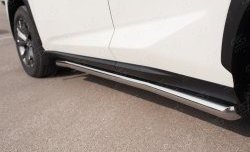 21 599 р. Защита порогов из круглой трубы диаметром 63 мм SLITKOFF Lexus NX200 Z10 дорестайлинг (2014-2017)  с доставкой в г. Керчь. Увеличить фотографию 4