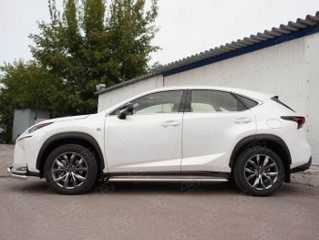 35 549 р. Широкая защита порогов с трубой диаметром 42 мм SLITKOFF v3  Lexus NX200  Z10 (2014-2017) дорестайлинг  с доставкой в г. Керчь. Увеличить фотографию 4