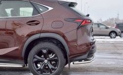 16 249 р. Защита заднего бампера (Ø63 мм, нержавейка) SLITKOFF  Lexus NX200  Z10 (2014-2017) дорестайлинг  с доставкой в г. Керчь. Увеличить фотографию 3
