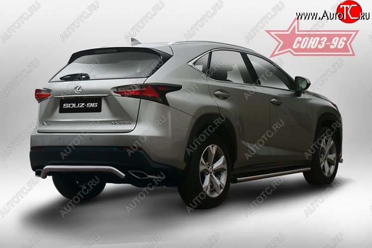 13 679 р. Защита заднего бампера (F-Sport) Souz-96 (d60) Lexus NX200T Z10 (2014-2017)  с доставкой в г. Керчь