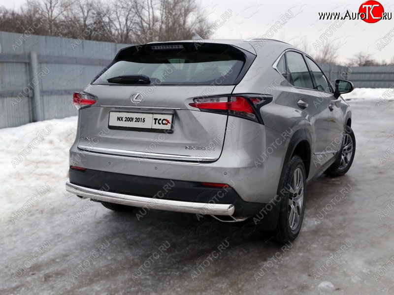 21 999 р. Защита заднего бампера (овальная) ТСС (нержавейка d75х42 мм) Lexus NX200 Z10 дорестайлинг (2014-2017)  с доставкой в г. Керчь