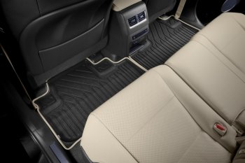 8 449 р. Коврик в салони премиум-класса Kvest Lexus RX350 AL20 дорестайлинг (2015-2019) (Черный с бежевой окантовкой)  с доставкой в г. Керчь. Увеличить фотографию 6