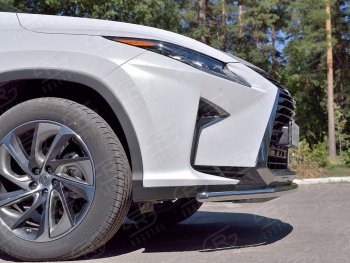 18 299 р. Защита переднего бампера (Ø42 мм, нержавейка, кроме F-Sport) SLITKOFF Lexus RX350L AL20 дорестайлинг (2017-2019)  с доставкой в г. Керчь. Увеличить фотографию 3