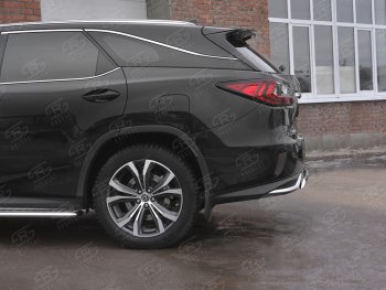 17 949 р. Защита заднего бампера (Ø63 уголки, нержавейка, NOT F-SPORT) SLITKOFF  Lexus RX350L  AL20 (2017-2022) дорестайлинг, рестайлинг  с доставкой в г. Керчь. Увеличить фотографию 3